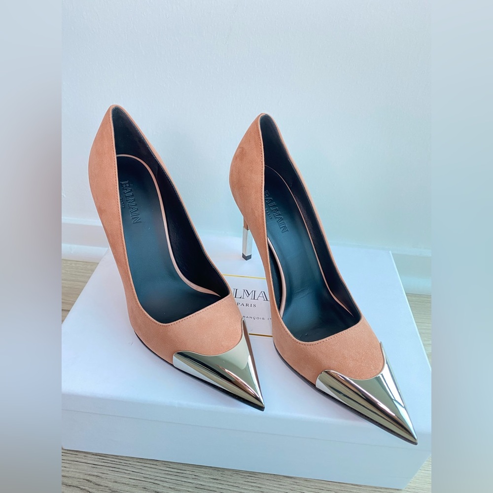 BALMAIN - Celine embellished suede pumps size 6/ EU 36